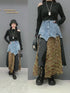 Patchwork Denim Skirt